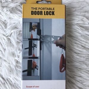 Portable Door Lock with Red Handle